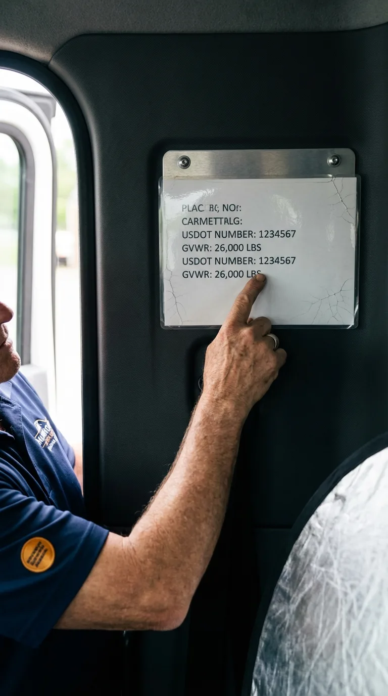 USDOT licensing placard verification in Barboursville